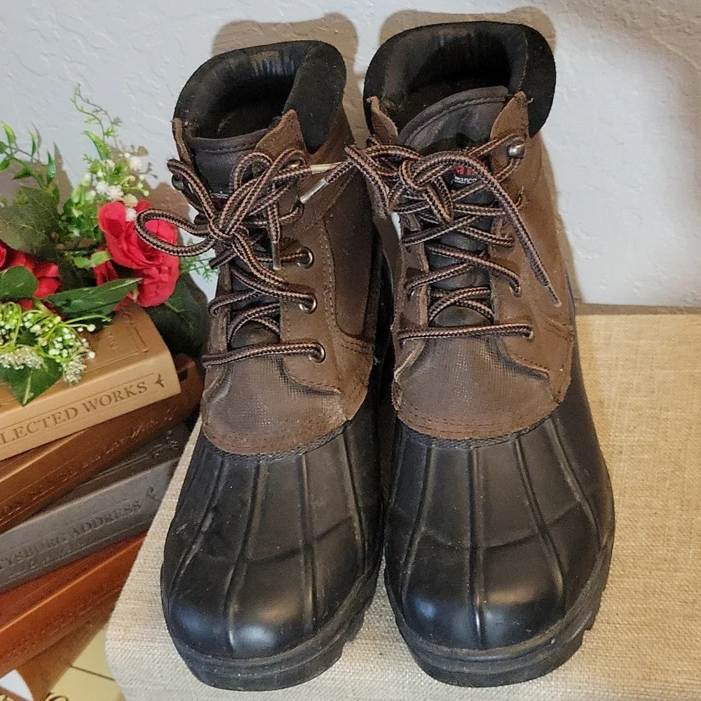 Leather Upper Rain Boot 10